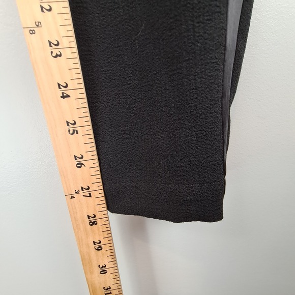 Rebecca‎ Taylor Emma Tuxedo Stripe Jogger Pants Size 4 Black Silk Detail Women's - Picture 5 of 11